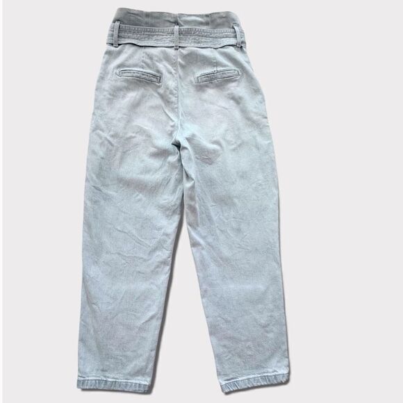 a new day Paperbag High Waist Tapered Jeans With Belt Light Blue Wash Sz 12 - Picture 6 of 11